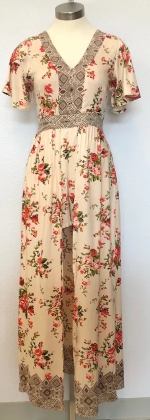 V-NECK MAXI ROMPER