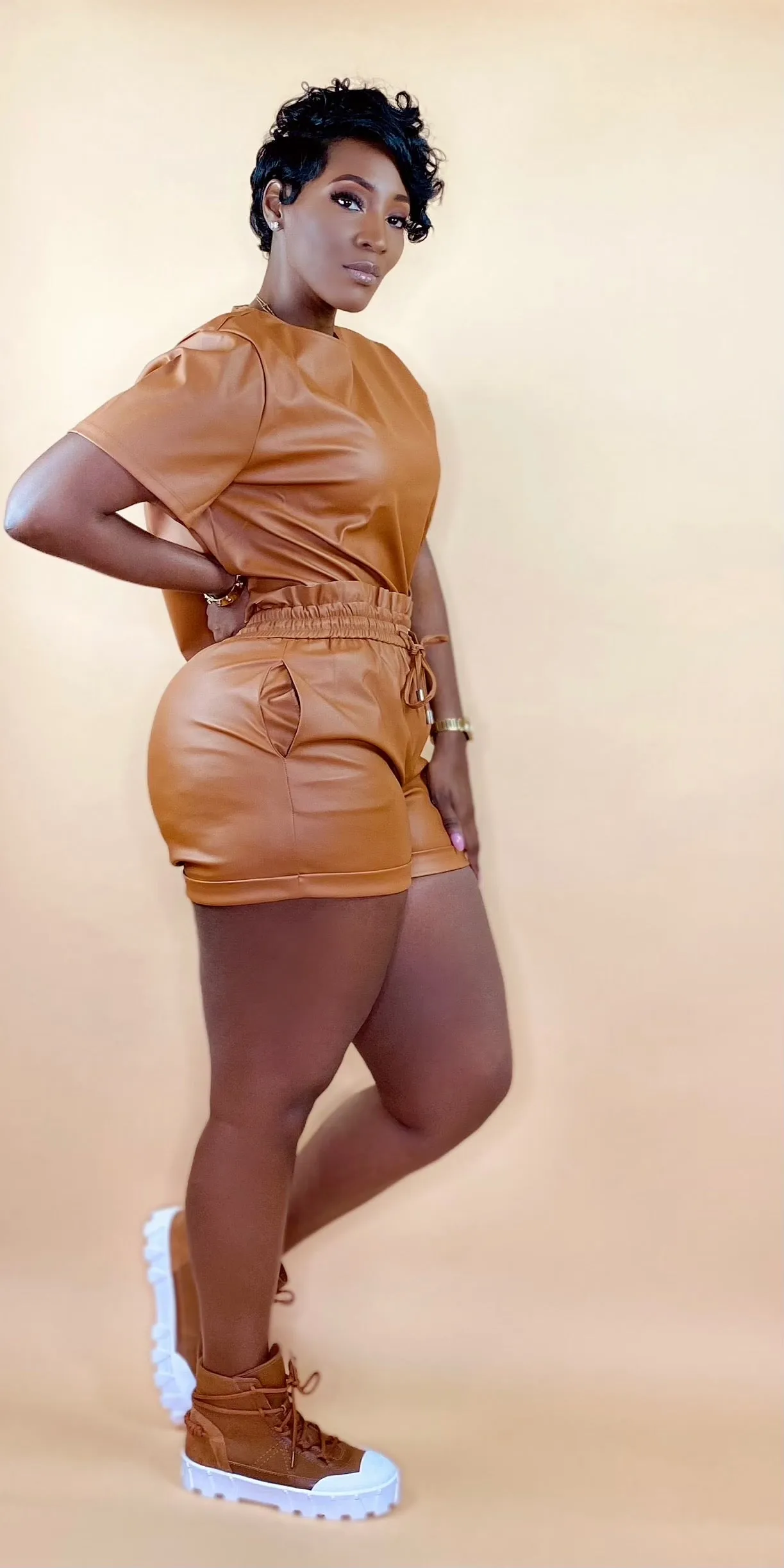 Vegan Leather Set (Camel)