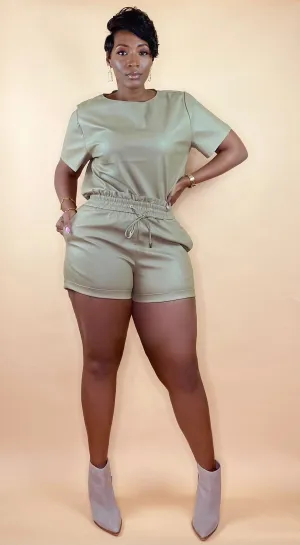 Vegan Leather Set (Olive)