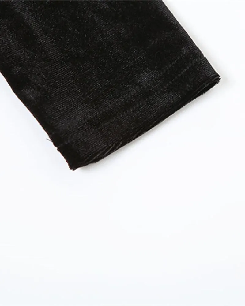 Velvet High Neck Jumpsuit