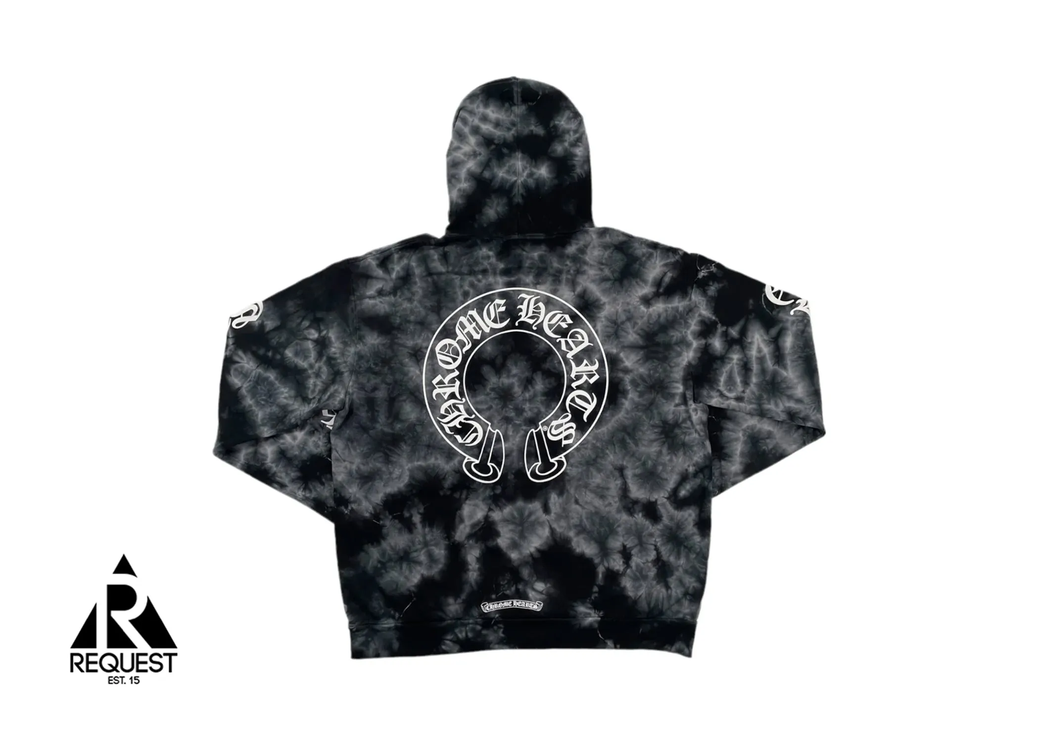 Vertical Logo Hoodie "Tie Dye Black"