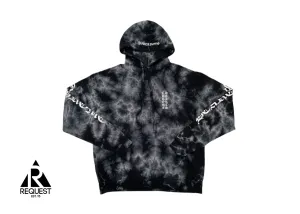 Vertical Logo Hoodie "Tie Dye Black"