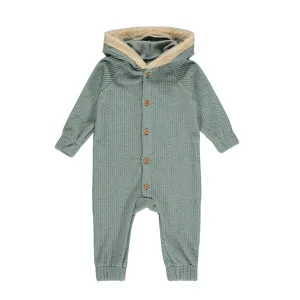 Vignette Bailey Hooded Romper - Aqua