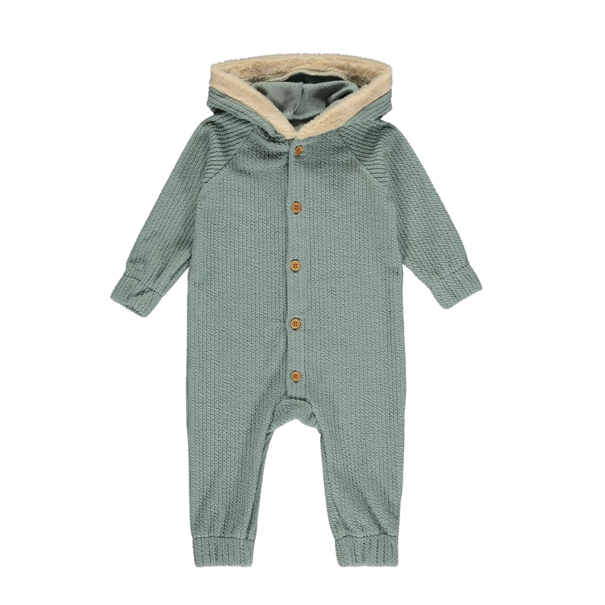 Vignette Bailey Hooded Romper - Aqua