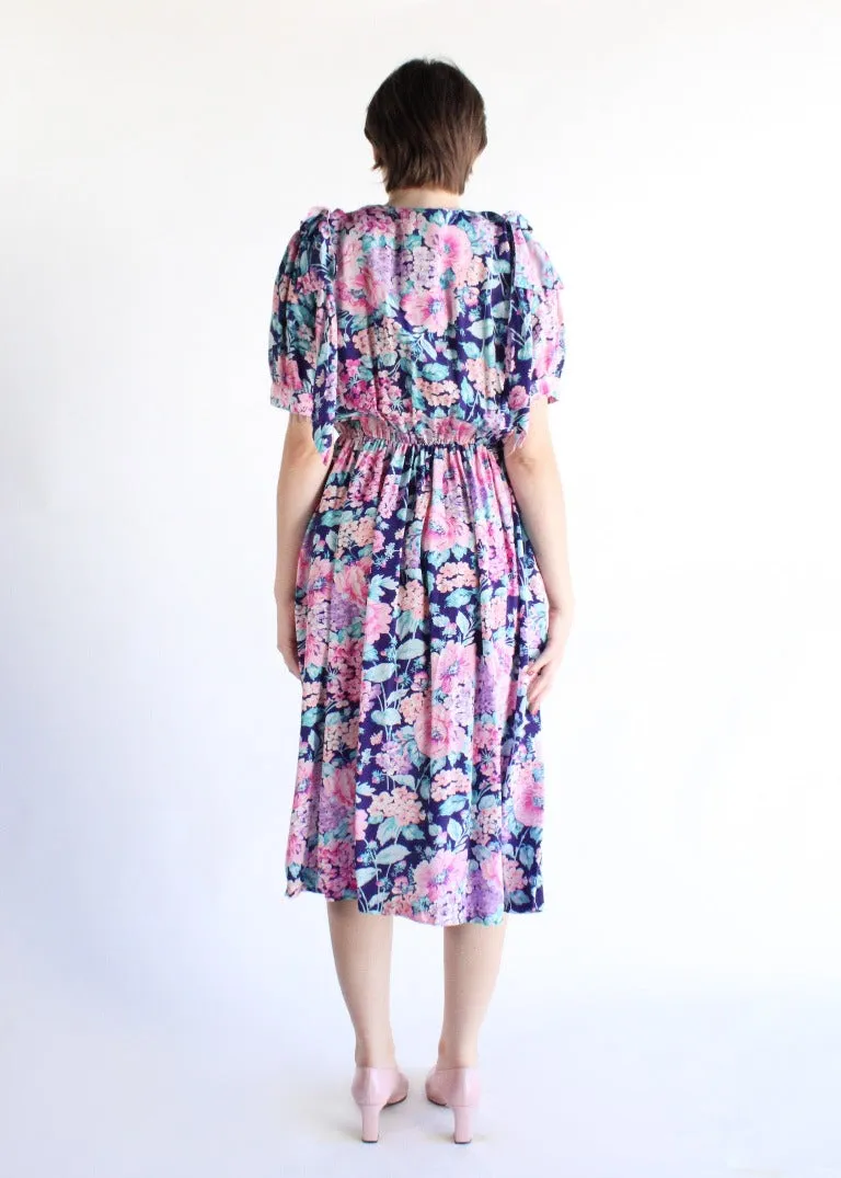 Vintage Floral Dress D0126