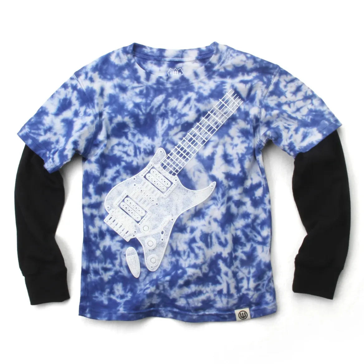 Wes & Willy Tie Dye Guitar 2 in 1 Long Sleeve Tee