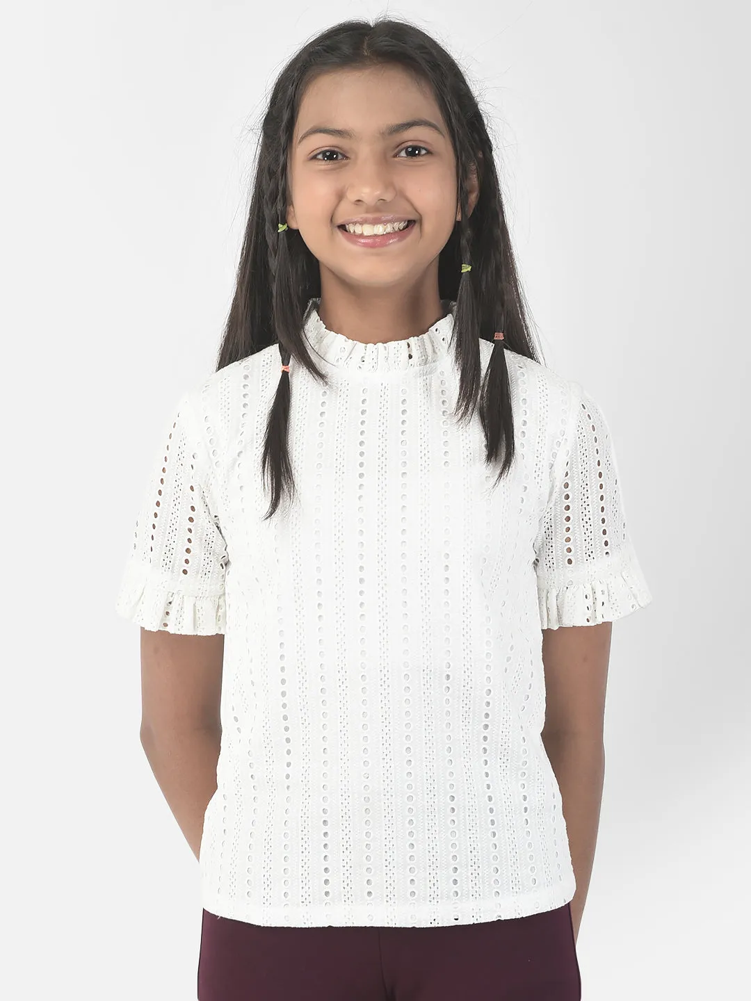 White Cut-Out Top