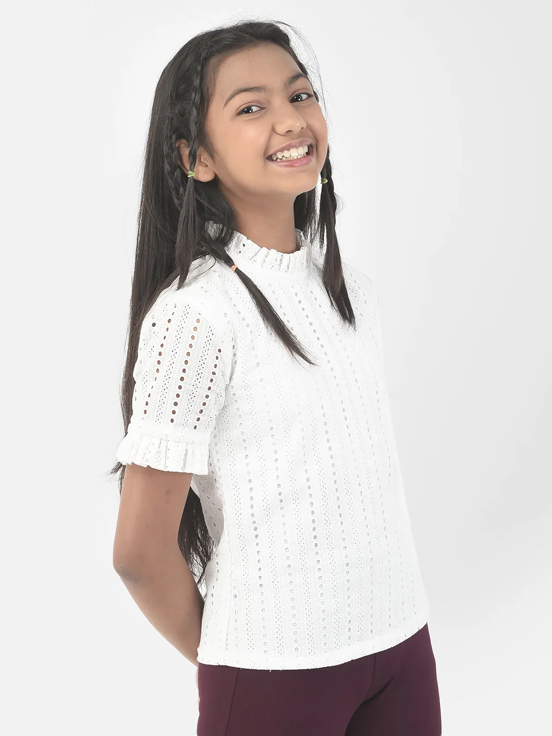 White Cut-Out Top