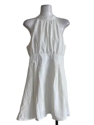 White Halter Neck Rompers