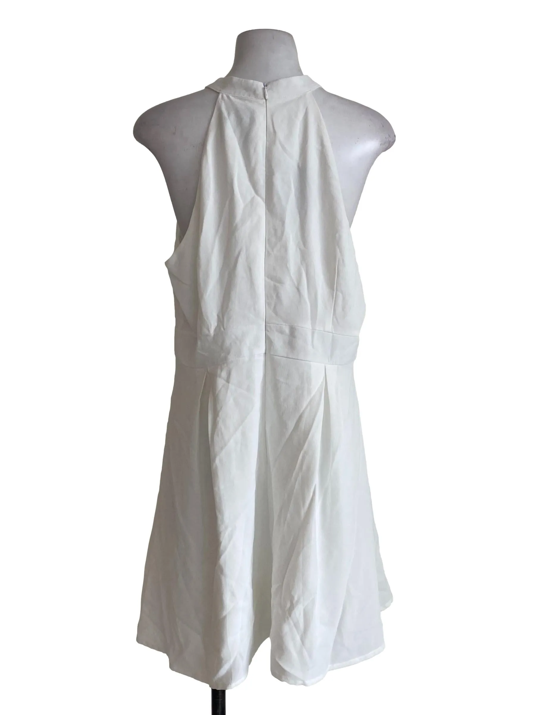 White Halter Neck Rompers