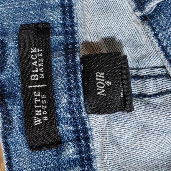 White House Black Market Noir Pedal Pusher Jean Shorts 4