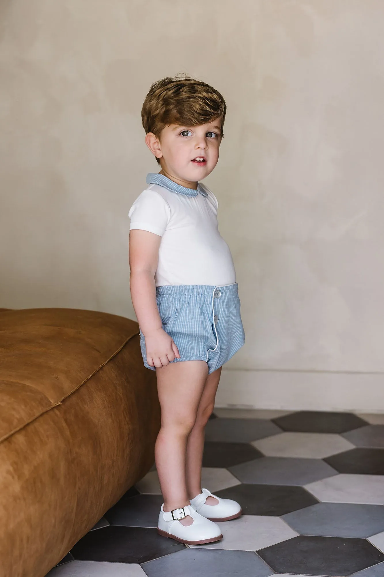 Windowpane Button Bloomer