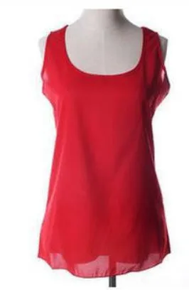 Women Clothes Chiffon Vest Sleeveless Tops Causal t shirt Women Vest tops 16 colors Vest Fashion