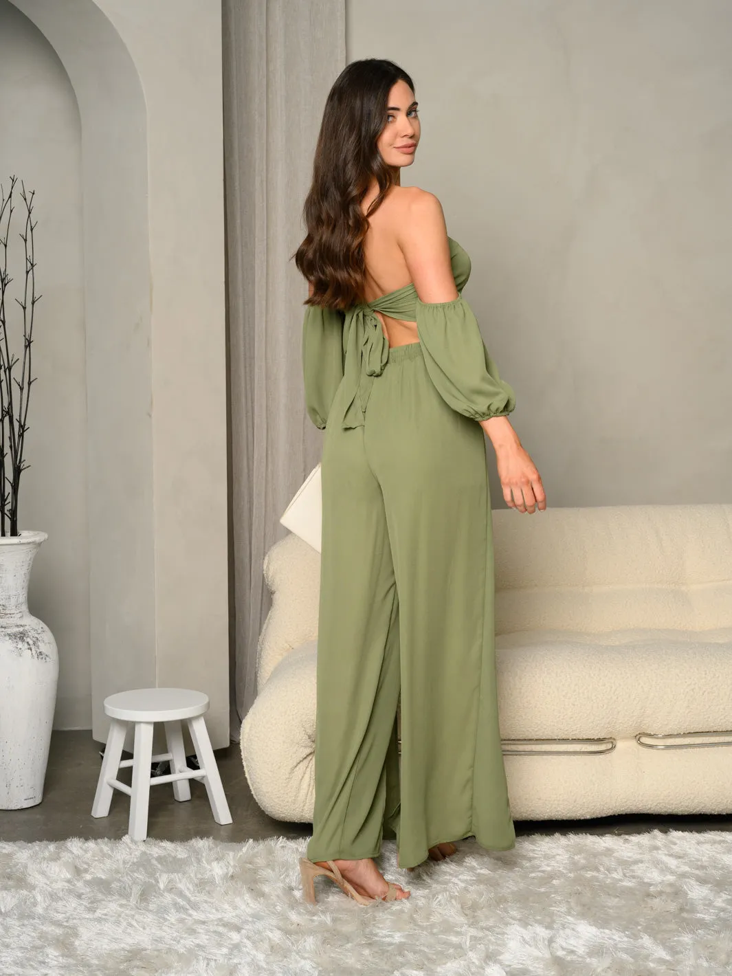 WOMEN'S 2PC. TOP & PANTS FRONT SLIT SET