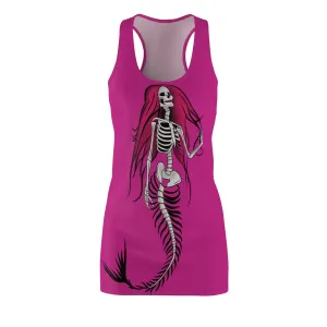 Women's Cut & Sew Racerback Dress  - Pink Skeleton