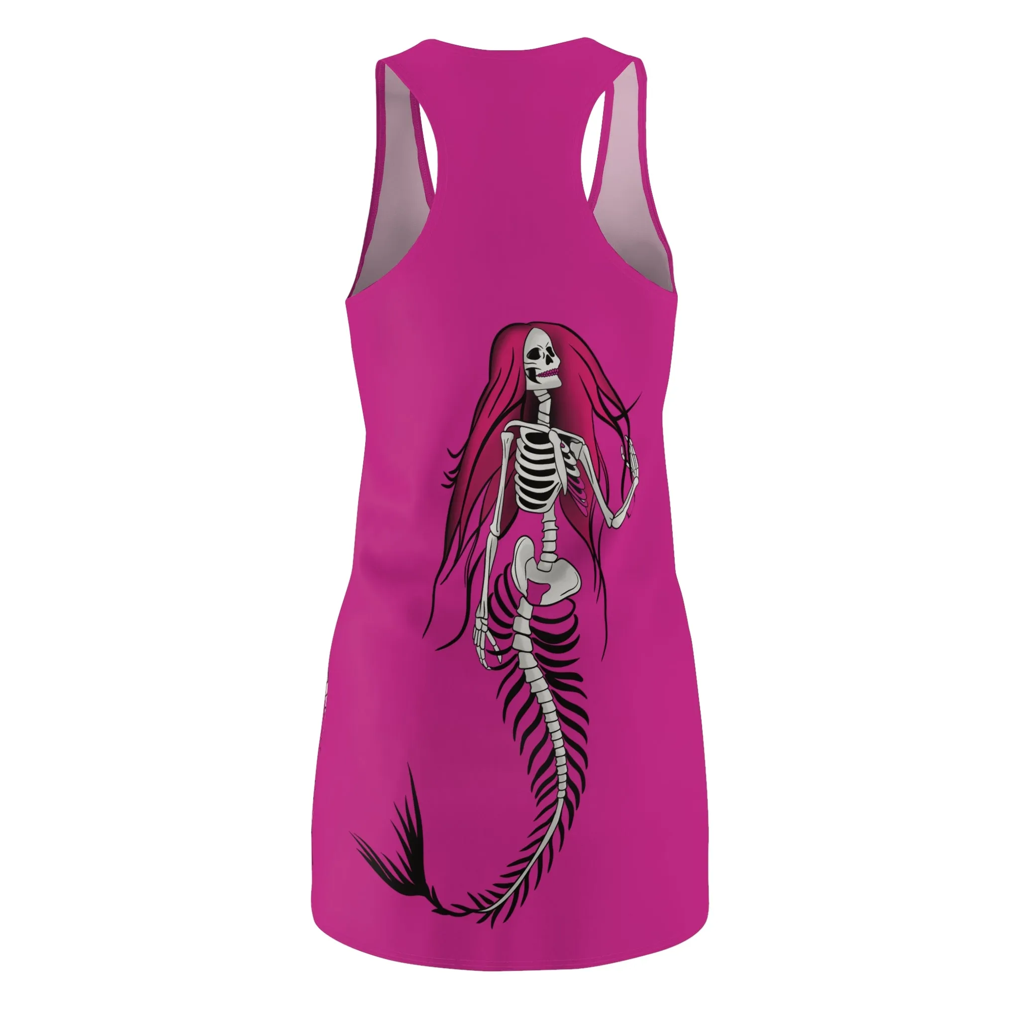 Women's Cut & Sew Racerback Dress  - Pink Skeleton