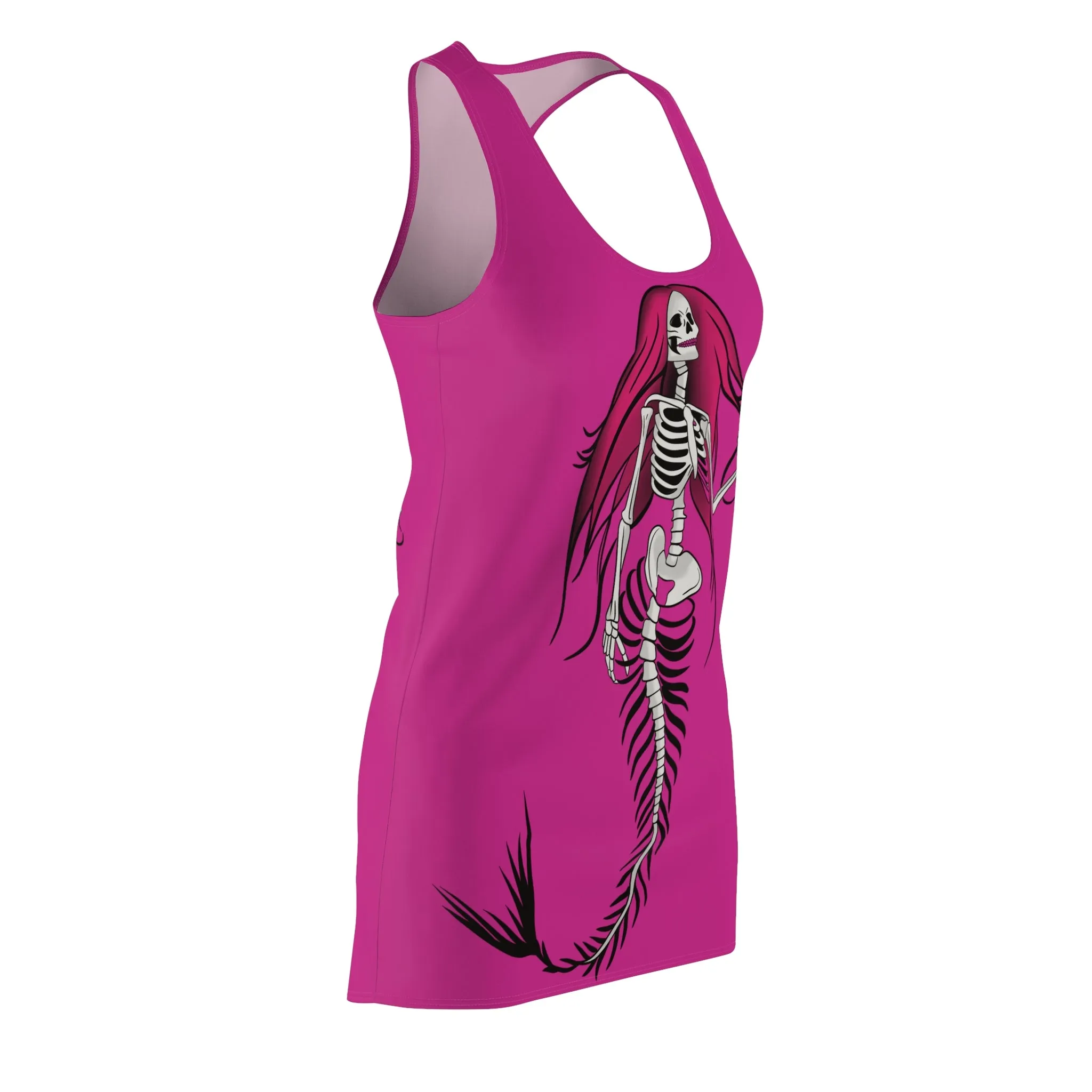 Women's Cut & Sew Racerback Dress  - Pink Skeleton