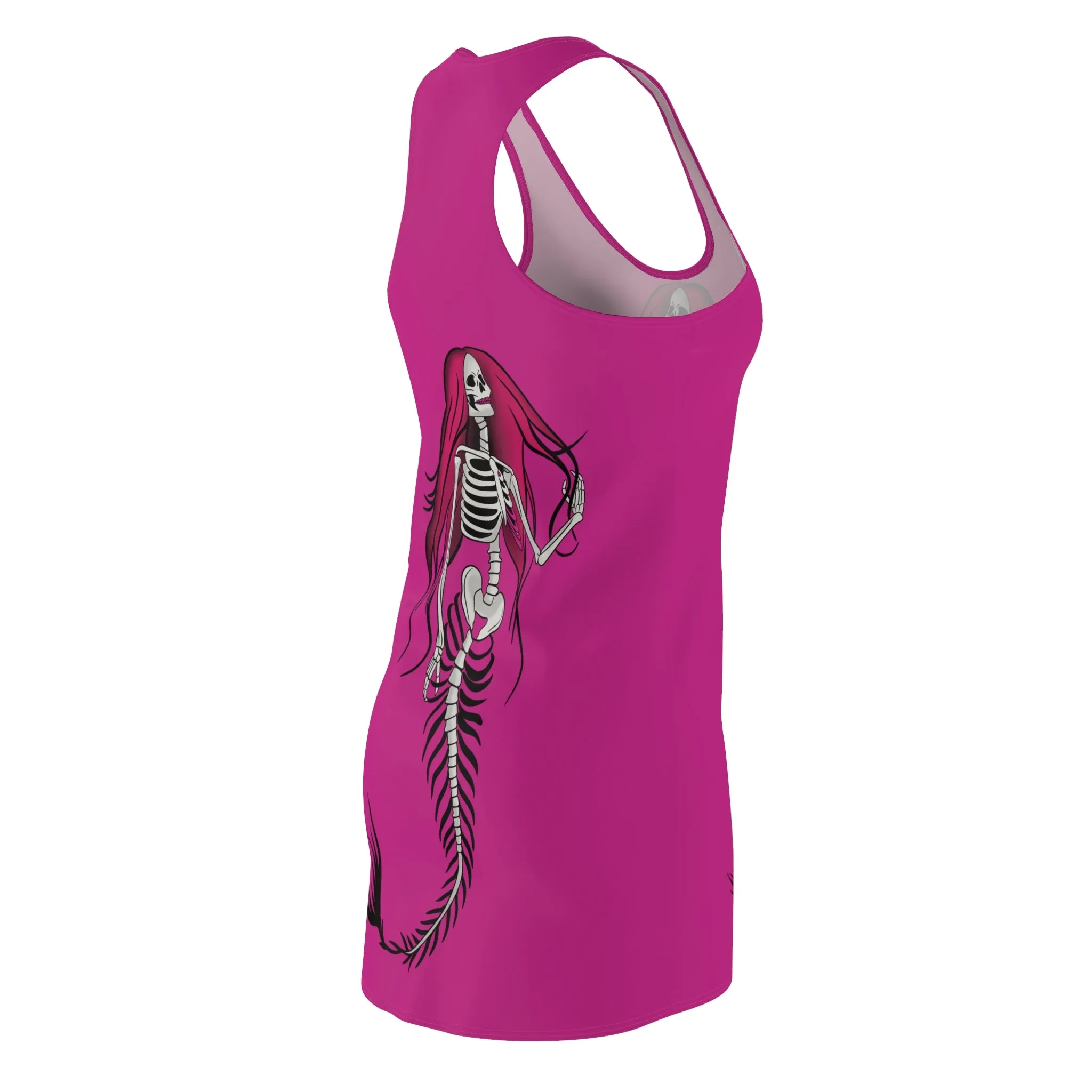 Women's Cut & Sew Racerback Dress  - Pink Skeleton