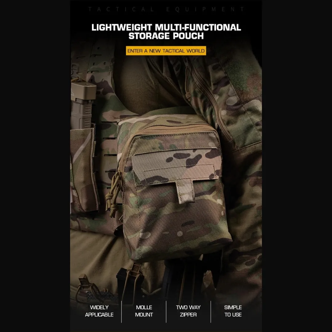 WST Multifunctional Molle Pouch GP with Zipper - Black