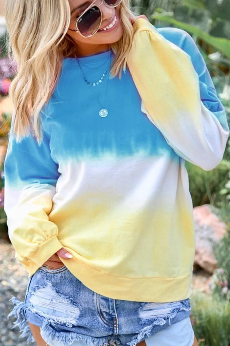 Xieyinshe Xieyinshe Fashion Tie-dye Tops(3 Colors)