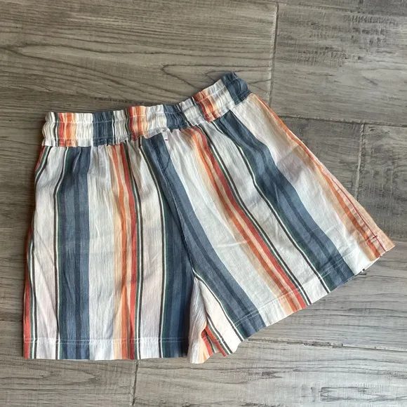 Xirena Cooper Short in Cove Stripe Cotton Lightweight Drawstring Waist SZ XS