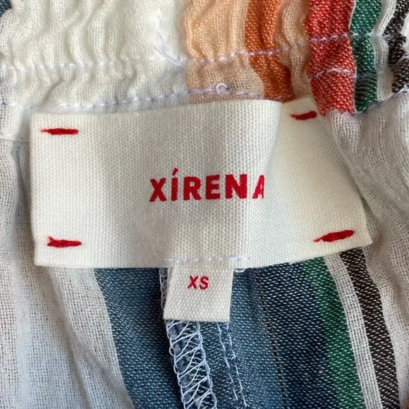 Xirena Cooper Short in Cove Stripe Cotton Lightweight Drawstring Waist SZ XS