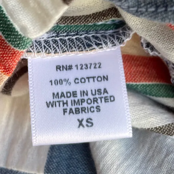 Xirena Cooper Short in Cove Stripe Cotton Lightweight Drawstring Waist SZ XS
