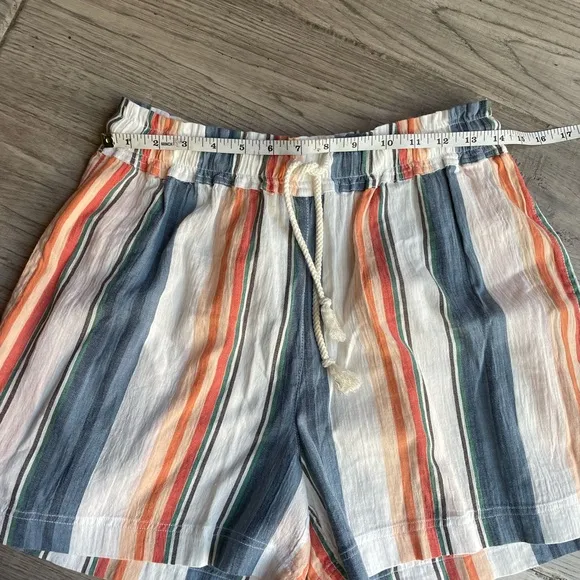 Xirena Cooper Short in Cove Stripe Cotton Lightweight Drawstring Waist SZ XS