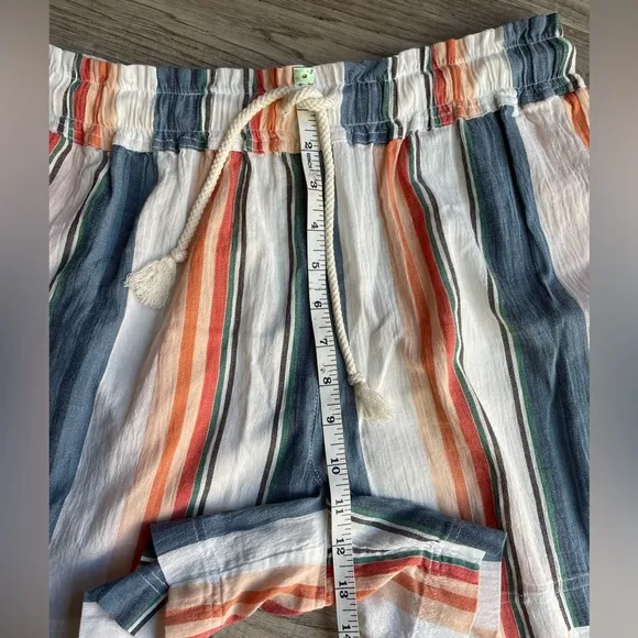 Xirena Cooper Short in Cove Stripe Cotton Lightweight Drawstring Waist SZ XS