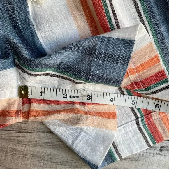 Xirena Cooper Short in Cove Stripe Cotton Lightweight Drawstring Waist SZ XS