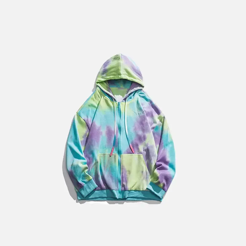 Y2K Tie-Dye Zip Hoodie from the Y2K Streetwear Collection