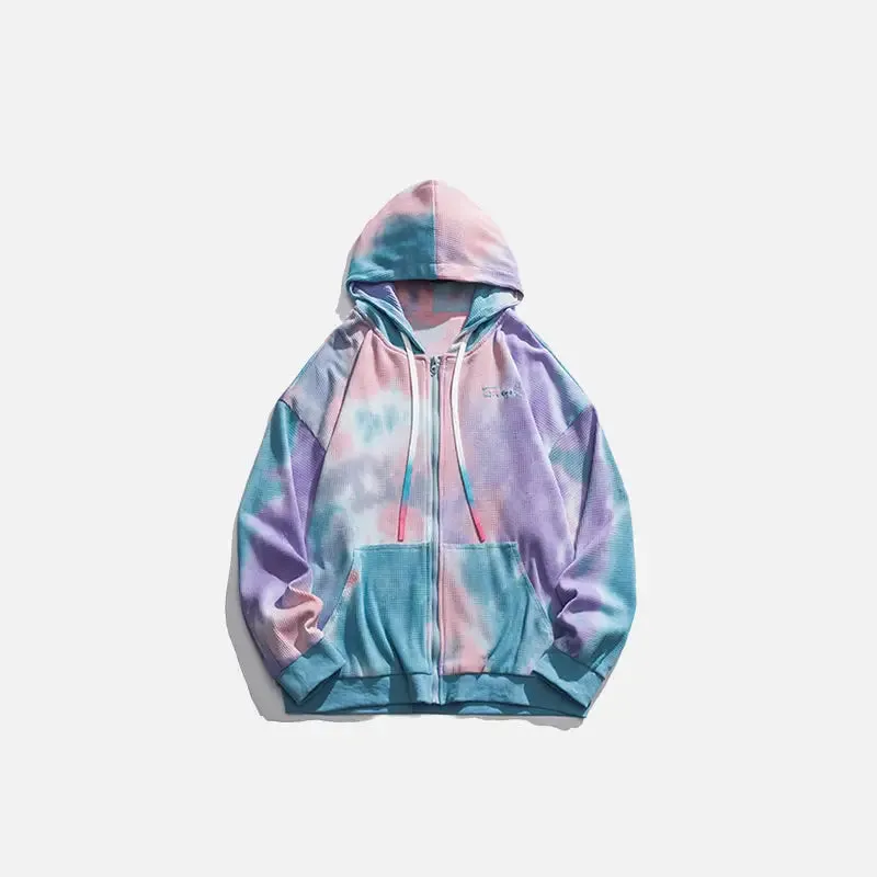 Y2K Tie-Dye Zip Hoodie from the Y2K Streetwear Collection