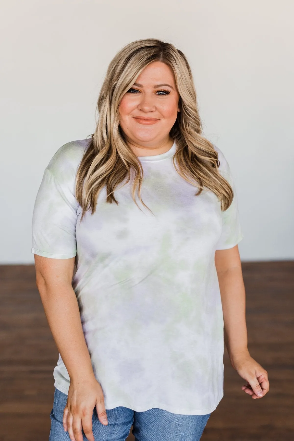 You Are My Only Tie Dye Top- Lavender, Green, & Ivory