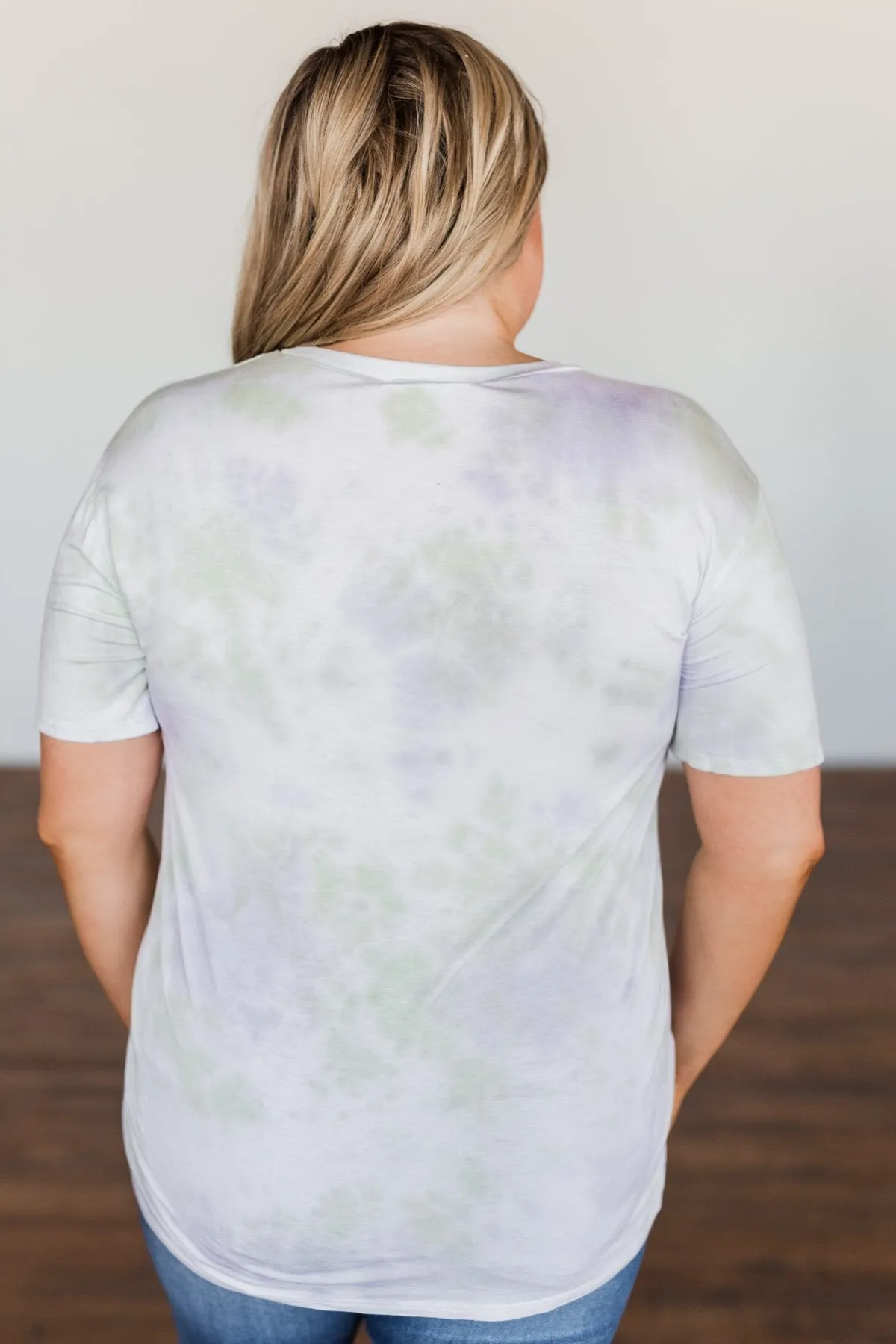 You Are My Only Tie Dye Top- Lavender, Green, & Ivory