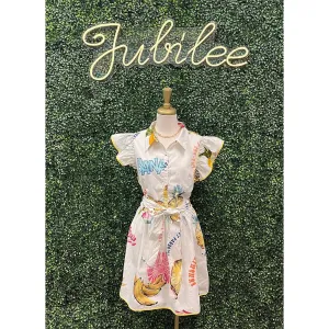 Zahra Island Maia Ruffle Collared Mini Dress