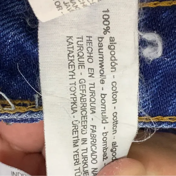 Zara Trafulac Ice Cream Embroidered Distressed Denim Jean Shorts